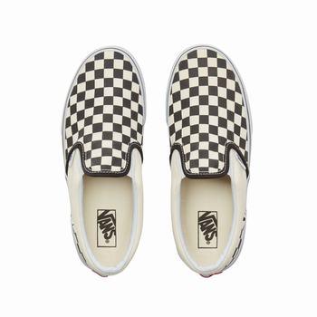 Detske Tenisky Vans Checkerboard Classic (4-8 years) Čierne/Biele VA79JZHKU